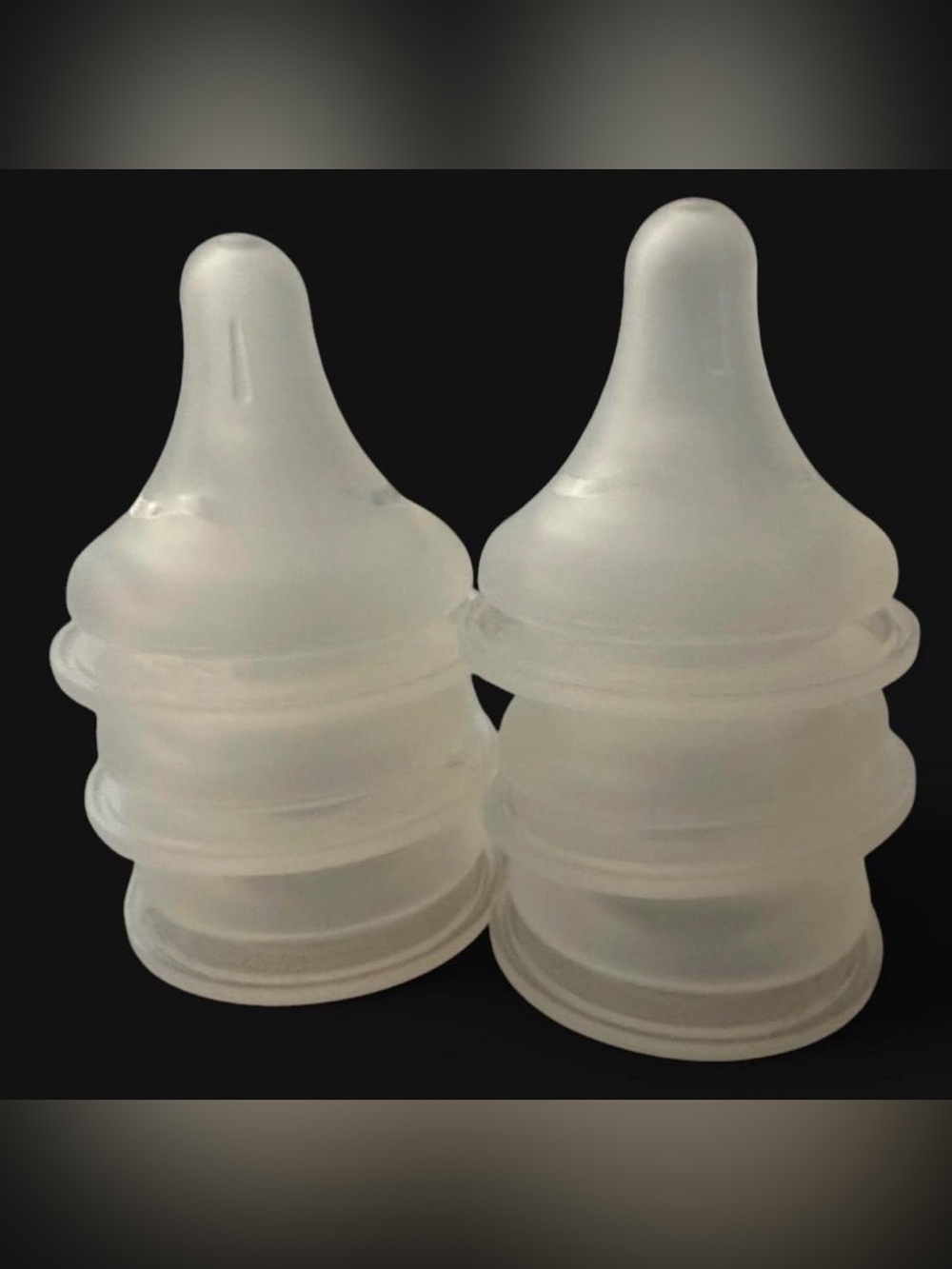 Pigeon wide neck baby bottle Clear Silicone Bottle Nipples - Pack of 6